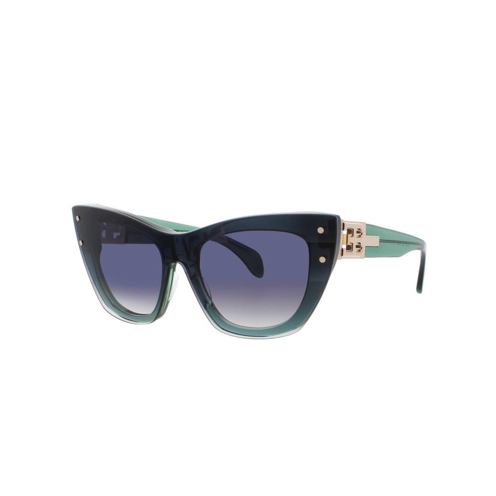 New BUGATTI  BGN Sunglasses Crystal Green with Grey Gradient Lenses Authentic